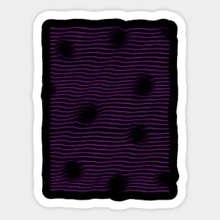 Trippy Purple Waves Sticker